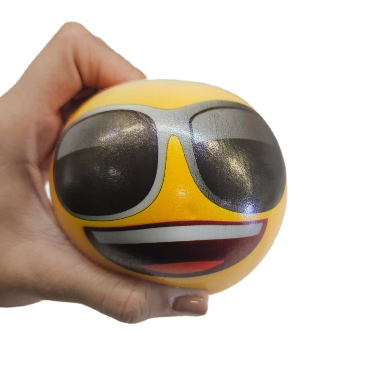 Squishy Emoji ball cool face 9x9cm